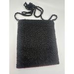 Vintage Beaded Bag Black Purse Boho Art Shoulder Bag Evening Crossbody Photo 3