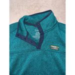 L.L. Bean Women's Sweater Fleece Snap Pullover Jacket Teal Blue Size Medium Photo 3
