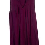 BDG  Size L Tunic Top Fuchsia Sleeveless V-neck Pleated Front Long Blouse Pockets Photo 0