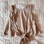 Calia by Carrie Underwood Tan Ribbed Tie Back Tank Top Size XS Photo 1
