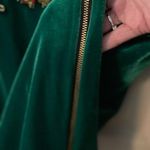 Slave to Art vintage green velour tunic with sequined & embroidery peacock. Size L Photo 2