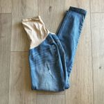 Indigo Blue Maternity Light Wash Distressed Skinny Jean Size S Photo 5