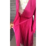 NWT Belma Vintage pink wrap long sleeved maxi dress one size plus Photo 8
