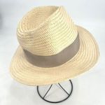 H&M  Straw Hat‎ with Grosgrain Band Tan medium fedora Photo 1