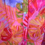 The Eden Tropical Floral Puff Sleeve Short Dress Pink Photo 5