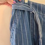 Seven7  Striped Tie Belt Waist Wide Leg Jeans Photo 3