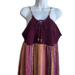 Xhilaration  Women Boho Maxi Sundress Dress L Vibrant Smock Back‎ Festival Beachy Photo 8