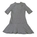 Free People  Black White Stripe Mini Dress Keyhole Back Cotton Size XS Women's Photo 0