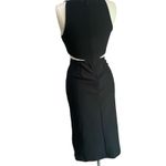 Abercrombie & Fitch A&F Boatneck Side Cutout Midi Dress in Black Size Small Photo 3