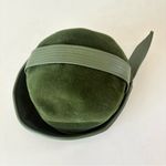 Women's Church Hat Green Retro Felt Made in Italy Brim Size 22.5 The Hat Rack Photo 3