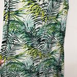 Louna Palm Printed Dana Dress Womens Size Small Green White Slip Midi Satin Photo 2