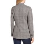 J.Crew  New Lady Glen Plaid Front Tie Blazer Jacket Gray Red Size 0 Photo 5