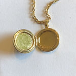 Vintage Gold Tone Avon CZ Citrine Rhinestone Locket Pendant Necklace Photo 8