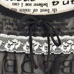 Oscar de la Renta NWT  Pink Label Black Lace Trim Babydoll Tank Top Size L Photo 4