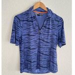 Jamie Sadock Golf Purple Tiger Print Top 1/4 Zip Pickleball Athletic Shirt Polo Photo 0