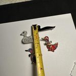 Lot Of 4 Bird Metal Brooch Pins Ducks 1 Is Rhinestone Photo 8