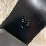 ZARA Black Leather Heeled Cowboy Ankle 2172/610 Boots Booties Photo 5