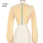 Camila Coelho  Yellow Leaf Print Blouse Photo 2