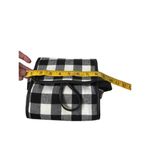 Buffalo plaid fold up travel makeup and jewelry case hanging travel pouch Black Photo 4