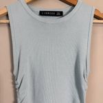 LIONESS NWOT  Military Minds Mini Dress Women's XXS Baby Blue Ribbed Hello Molly Photo 6