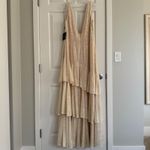 Mac Duggal Sequin Asymmetrical Ruffle Tiered Gown - Size 14 - Iridescent - NWT Photo 4