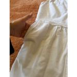 Akini White Cotton Button Front Sundress Adjustable Straps Pockets US 8 Photo 1