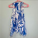 Lilly Pulitzer  Blue and white flowy racer back tank top size small! Photo 2