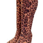 Marc Fisher Lella Wide Calf Tall Shaft Leopard Fashion Boots Women's 8W Glam Y2K Photo 0