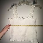 Reformation Ruffle White shirt Size Small Beachy Boho Coquette Photo 4