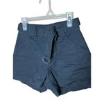 Hollister  Ultra High Rise‎ Mom Shorts 3 inch Black Belt Waist Size XS Photo 1