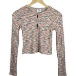 BDG Urban Outfitters Spacedye Cropped Knit Cut Out Top in Pink/Blue Size M Photo 5