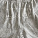 PINK - Victoria's Secret  Love Pink Spell Out  Jersey Varsity Shorts Gray NWT Large Photo 3
