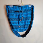 Tribe Azure Fair Trade Hobo Bag Cotton Canvas Large Messenger Shoulder Blue Photo 1