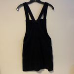 Forever 21  Suspenders Overalls Full Zip Mini Dress Corduroy Black Size Small Photo 2