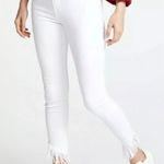 Frame  Le High Skinny white denim size 29 women’s Raw Shredded Hem MSRP $235 Photo 0