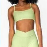 437  V Criss cross biker shorts iced matcha mint high rise alix earle workout Photo 0