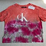 Calvin Klein Tie Dye Cropped Tshirt Photo 0