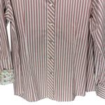 Chico's Chico’s Striped Button Up Flip Cuff Blouse Top Red White Size XL Photo 5
