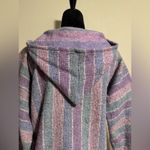 None EUC Purple and Pink Striped Baja Hoodie with Pocket size medium Photo 5