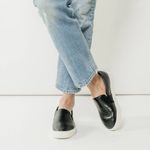 Birdies The Swift black leather slip on shoes women’s size 9.5 Photo 1