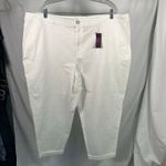 Lane Bryant Boyfriend Pants White Plus Size 28 New Cotton Blend Stretch Summer Photo 13