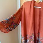 Embroidered Kimono Cardigan Orange Size M Photo 1