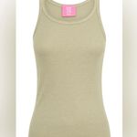 One Teaspoon NWT Free People Bamboo Logo Singlet - XXS - Sage Green Photo 5