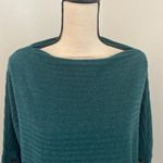 Parallel Skies Ribbed Knit Boat Neck 3/4 Sleeve Top Large Button Y2K Soft Layers Green Photo 8