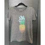 Chaser Pineapple Grey Graphic Tee Shirt - Small Photo 2