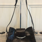 Brighton Brown Leather Snakeskin Embossed Shoulder Bag Purse Handbag Photo 0