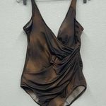 MiracleSuit One Piece Swimsuit Brown Tie Dye Ombré Look Plus Women’s Sz 18 Photo 0