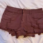 purple distressed jean shorts Size 8 Photo 0