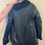 VEILED Reversible Vegan Leather Sherpa Aviator Coat Photo 3