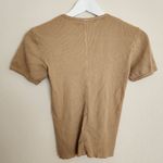 RE/DONE Redone Hanes 90’s Cap Sleeve T-Shirt Ribbed Crew Neck Sand Beige Baby Photo 4